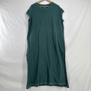 Natural Life Frankie Knit Tee Midi Dress S Casual Comfort Sea Green 100% Cotton